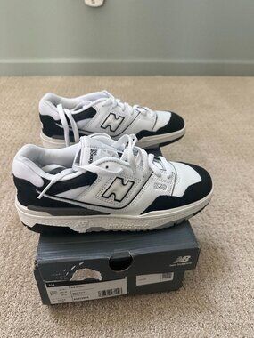 New Balance 550 White Black Sneakers Youth Size 7Y New In Box GSB550CA